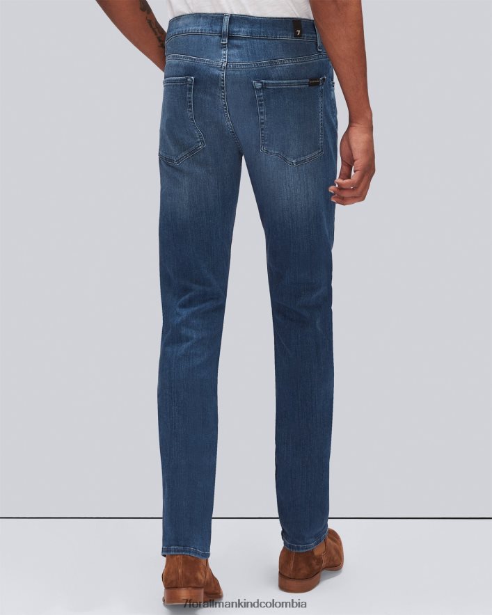 vestir 7 for All Mankind Performance Plus Slimmy de lujo en azul medio JBNRD533