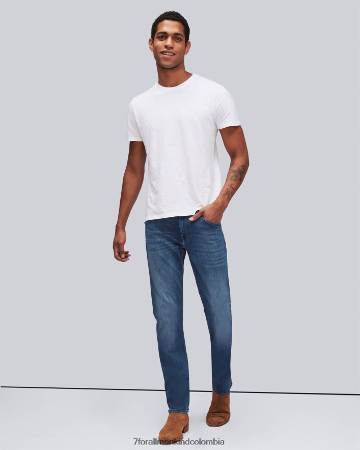 vestir 7 for All Mankind Performance Plus Slimmy de lujo en azul medio JBNRD533