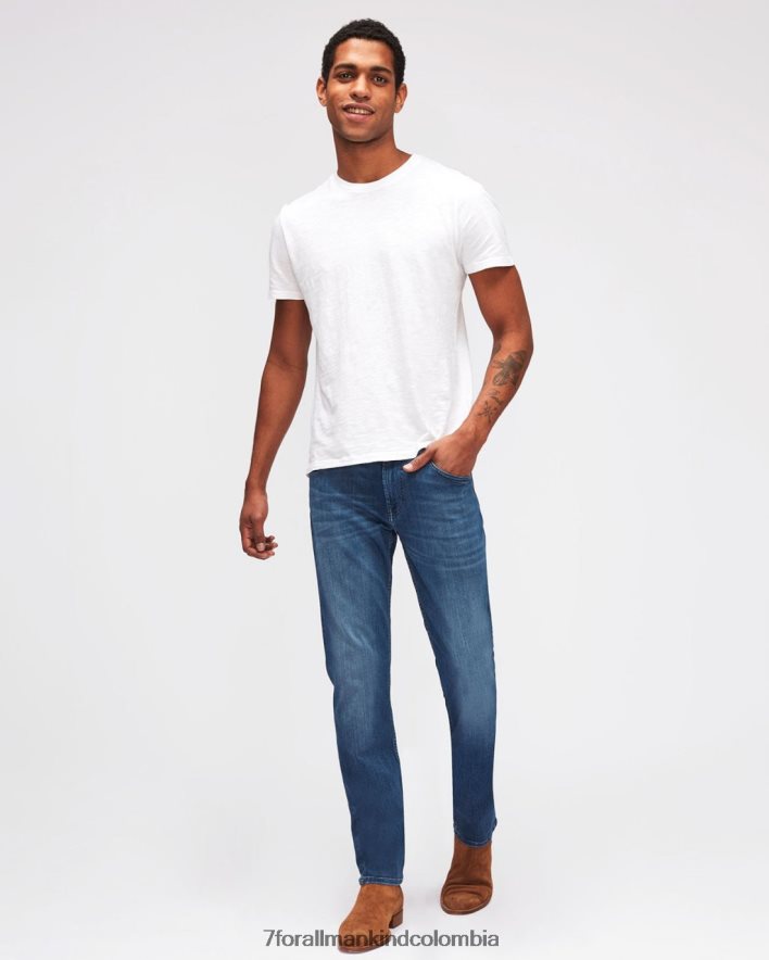 vestir 7 for All Mankind Performance Plus Slimmy de lujo en azul medio JBNRD549