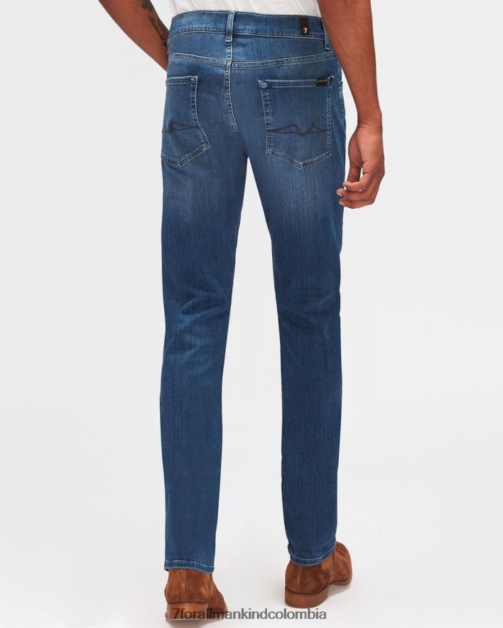vestir 7 for All Mankind Performance Plus Slimmy de lujo en azul medio JBNRD549