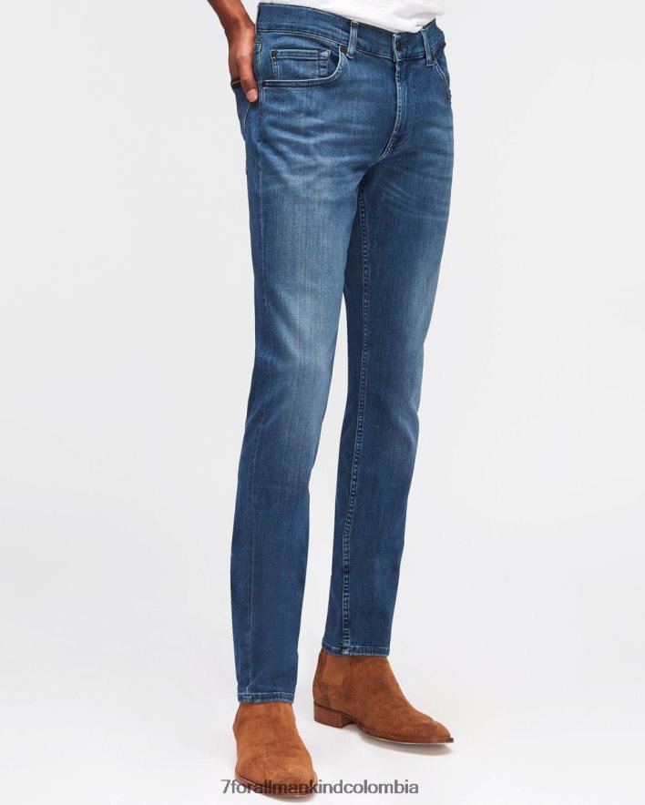 vestir 7 for All Mankind Performance Plus Slimmy de lujo en azul medio JBNRD549