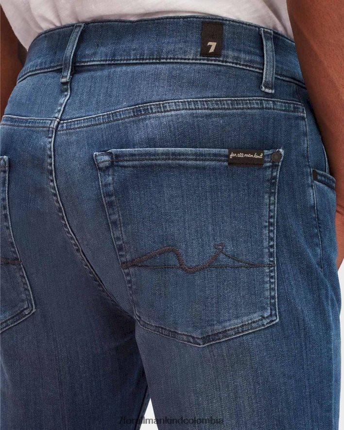 vestir 7 for All Mankind Performance Plus Slimmy de lujo en azul medio JBNRD549