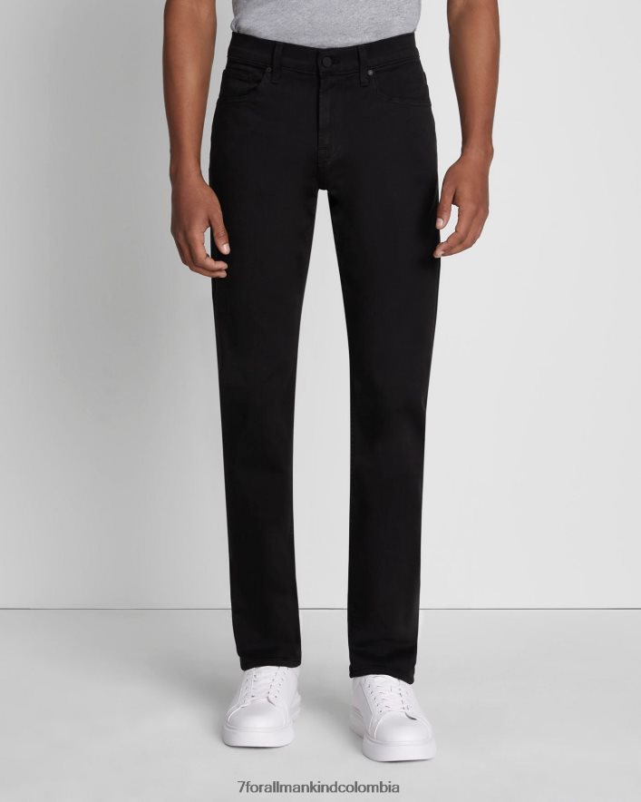 vestir 7 for All Mankind Rendimiento de lujo más delgado en negro. JBNRD522