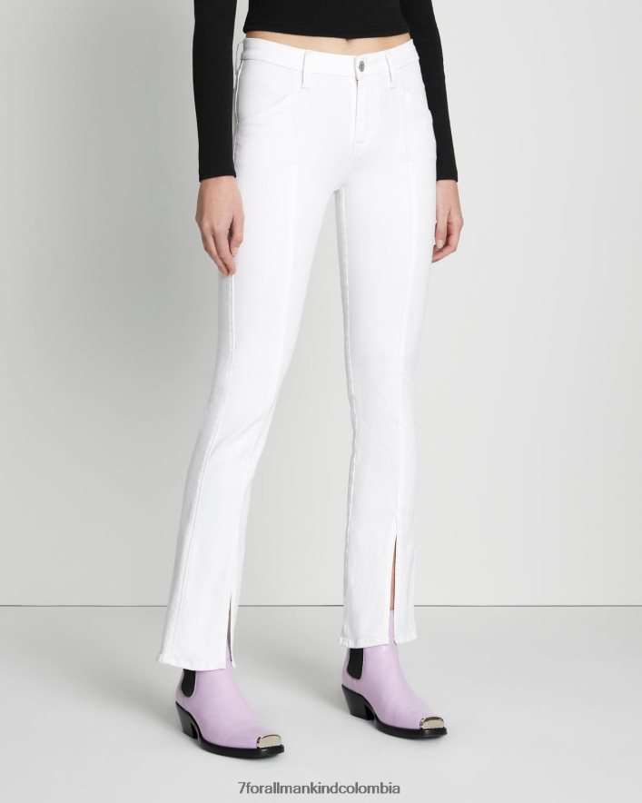 vestir 7 for All Mankind Slim Illusion Kimmie recto en blanco JBNRD114
