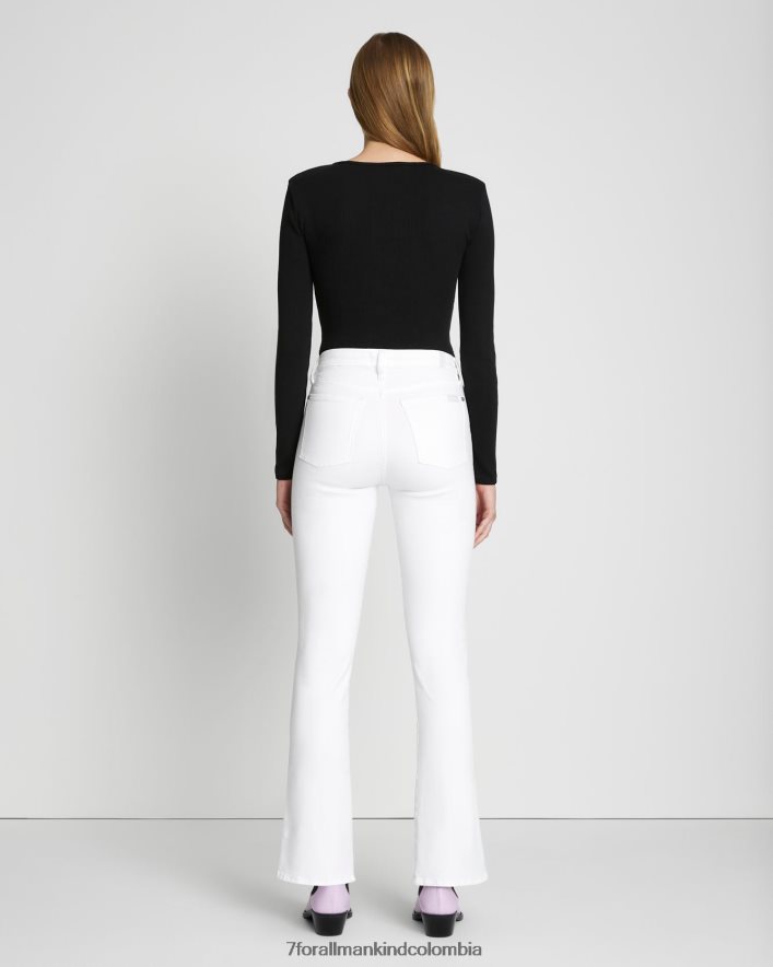 vestir 7 for All Mankind Slim Illusion Kimmie recto en blanco JBNRD114