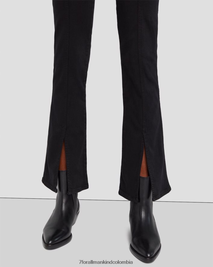 vestir 7 for All Mankind Slim Illusion Kimmie recto en negro JBNRD118