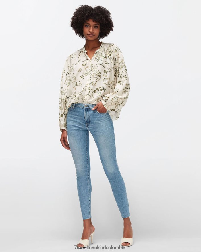 vestir 7 for All Mankind Slim Illusion pantalones tobilleros de talle alto y ajustados en Playbook JBNRD156