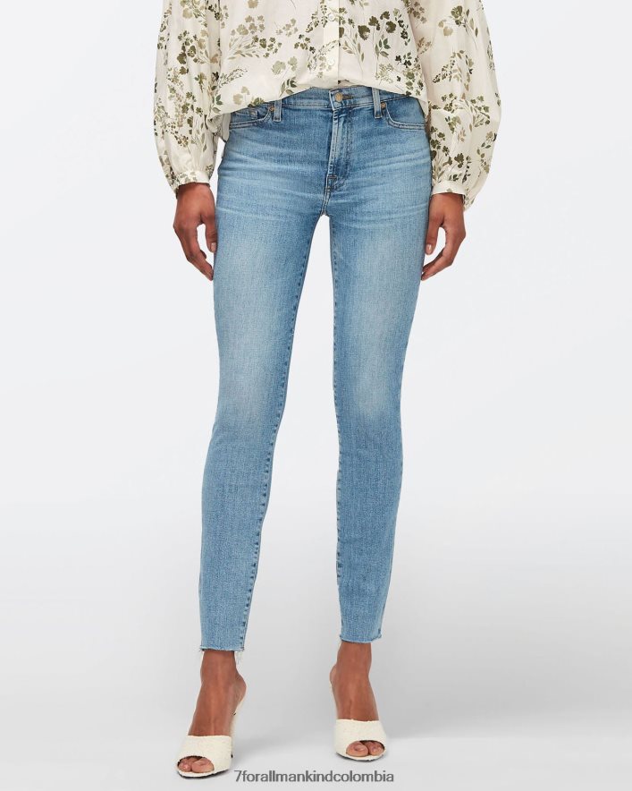 vestir 7 for All Mankind Slim Illusion pantalones tobilleros de talle alto y ajustados en Playbook JBNRD156