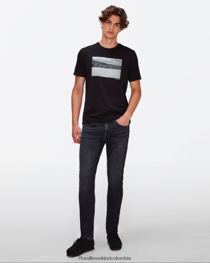 vestir 7 for All Mankind Tapered ajustado y ajustado Earthkind Stretch Tek en color Ranger JBNRD605