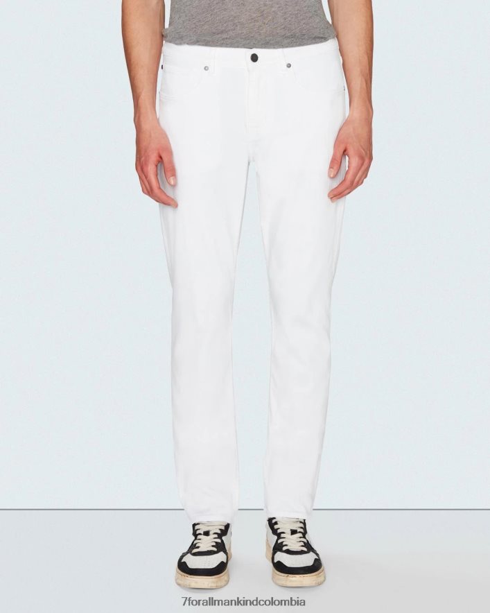 vestir 7 for All Mankind Tapered delgado y de rendimiento de lujo en blanco JBNRD566
