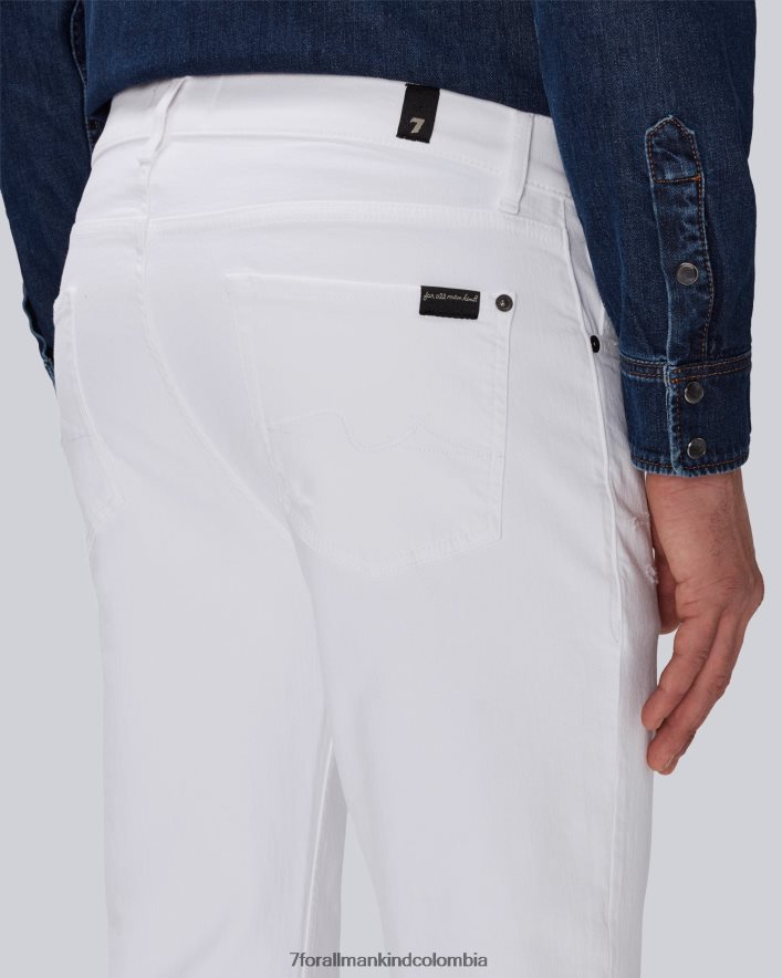 vestir 7 for All Mankind Tapered entallado blanco Stretchtek de Earthkind JBNRD589