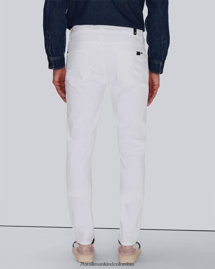 vestir 7 for All Mankind Tapered entallado blanco Stretchtek de Earthkind JBNRD589