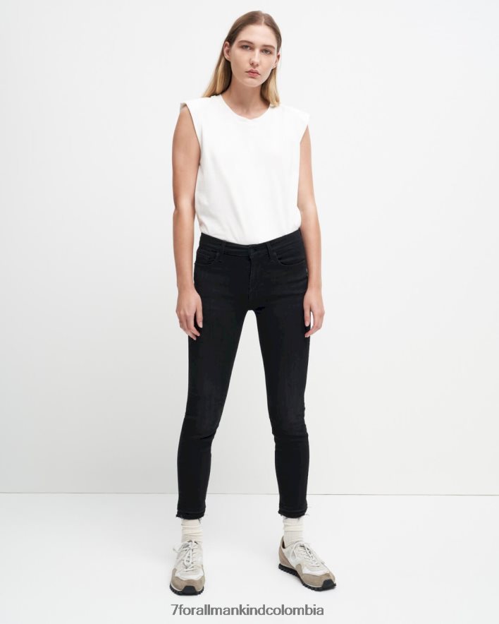 vestir 7 for All Mankind Tobillo pitillo con dobladillo suelto en bonito color fresno. JBNRD256