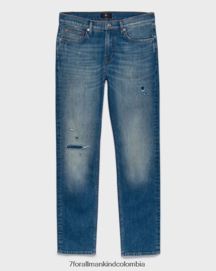 vestir 7 for All Mankind Traje ajustado para mano izquierda de rendimiento de lujo en azul anza desgastado JBNRD678