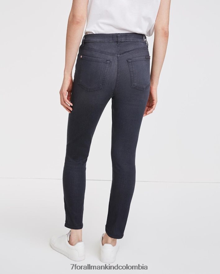 vestir 7 for All Mankind Vaqueros ajustados con talle alto y tobillo en gris noche de b(air) JBNRD297
