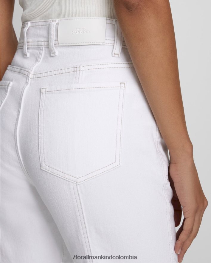 vestir 7 for All Mankind Vaqueros cargo ajustados y sencillos en blanco brillante JBNRD144