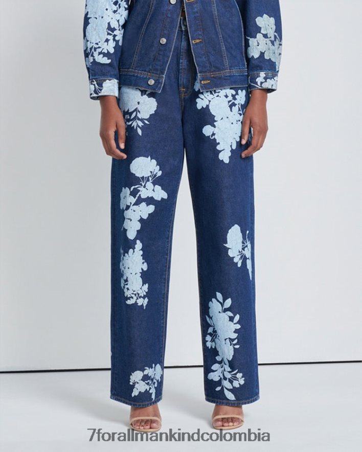 vestir 7 for All Mankind Vaqueros holgados estilo años 90 con estampado floral Teaparty de The Jennifer JBNRD268