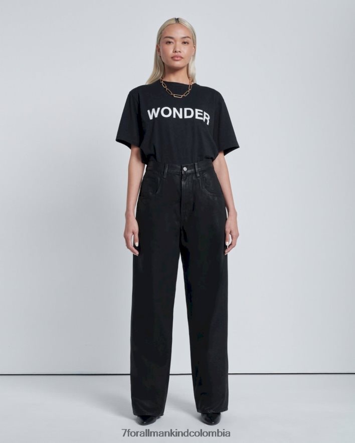 vestir 7 for All Mankind Vaqueros holgados estilo años 90 de The Jennifer en negro desgastado revestido JBNRD253
