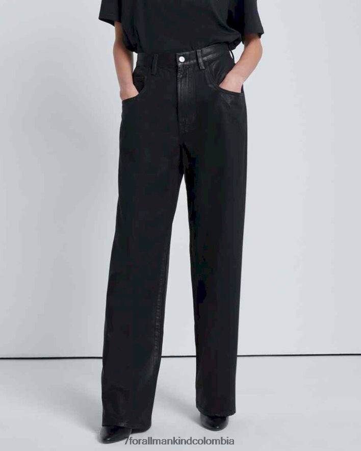 vestir 7 for All Mankind Vaqueros holgados estilo años 90 de The Jennifer en negro desgastado revestido JBNRD253