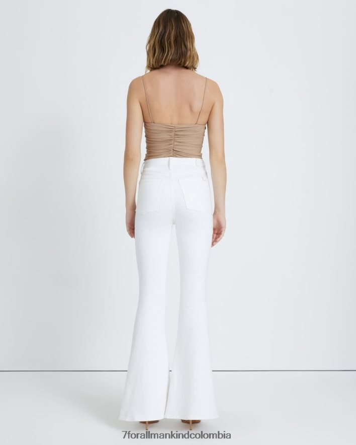 vestir 7 for All Mankind Vaqueros mega acampanados en blanco limpio JBNRD201