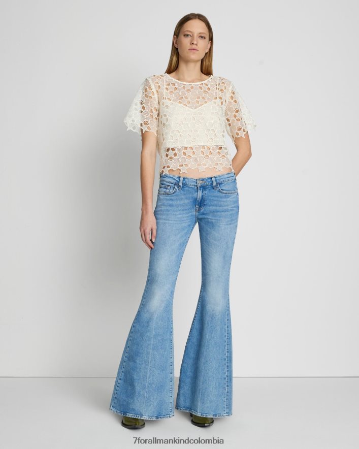vestir 7 for All Mankind Vestido acampanado de tiro bajo en chamberlain JBNRD231