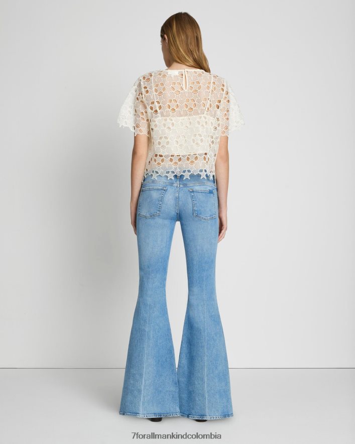 vestir 7 for All Mankind Vestido acampanado de tiro bajo en chamberlain JBNRD231
