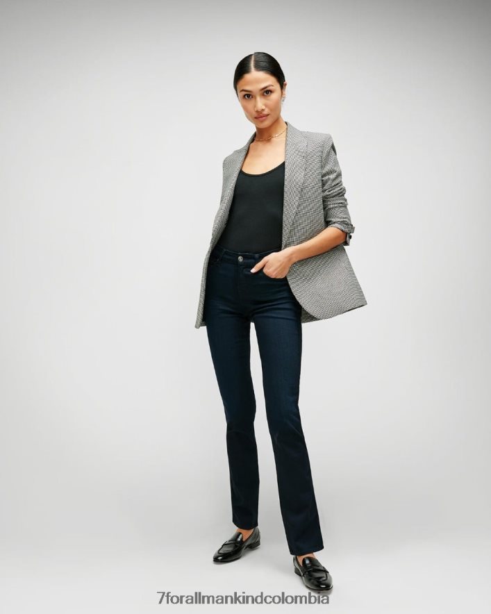vestir 7 for All Mankind b(air) denim the kimmie recto en azul negro río támesis JBNRD112