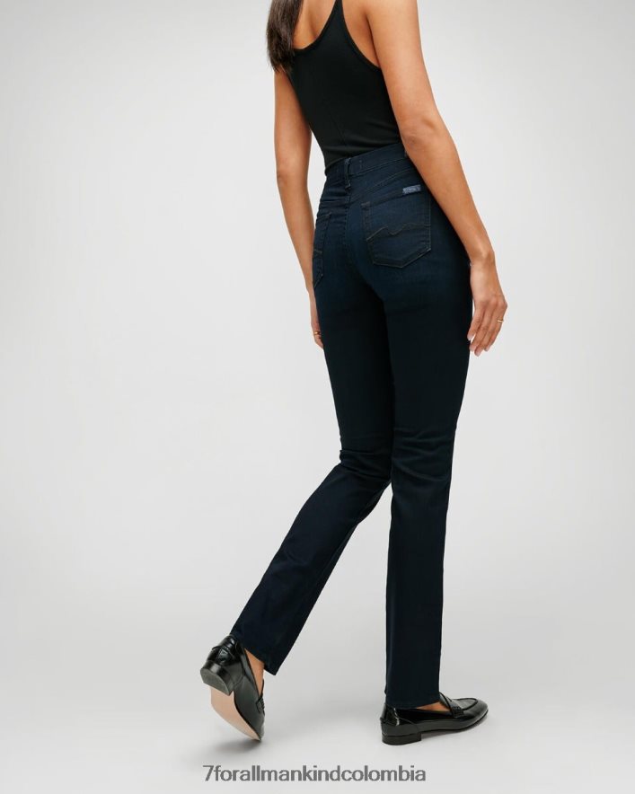vestir 7 for All Mankind b(air) denim the kimmie recto en azul negro río támesis JBNRD112