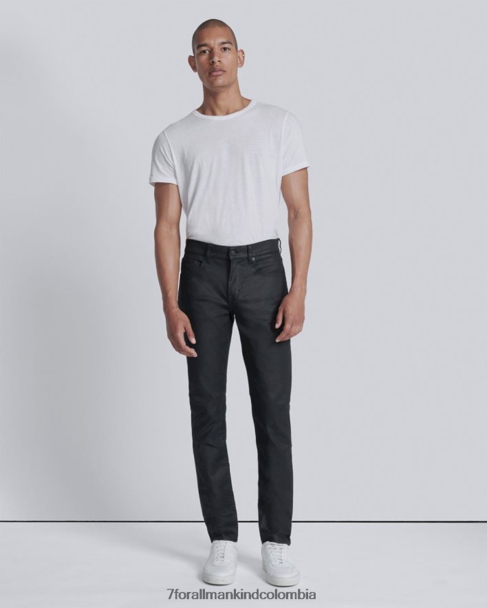 vestir 7 for All Mankind cónico delgado recubierto en negro JBNRD573