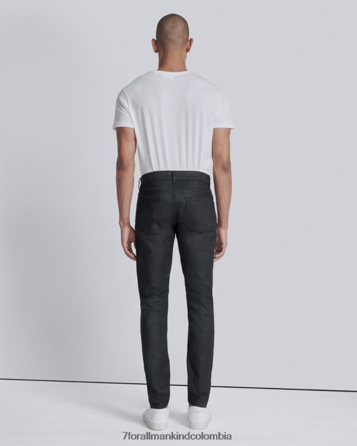 vestir 7 for All Mankind cónico delgado recubierto en negro JBNRD573