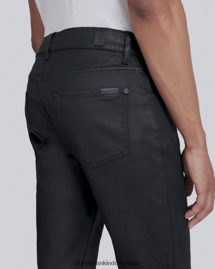 vestir 7 for All Mankind cónico delgado recubierto en negro JBNRD573