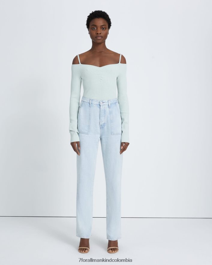 vestir 7 for All Mankind denim brillo fácil recto en isadora JBNRD317