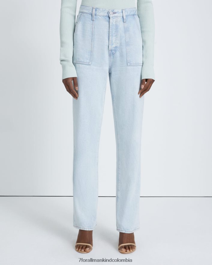 vestir 7 for All Mankind denim brillo fácil recto en isadora JBNRD317