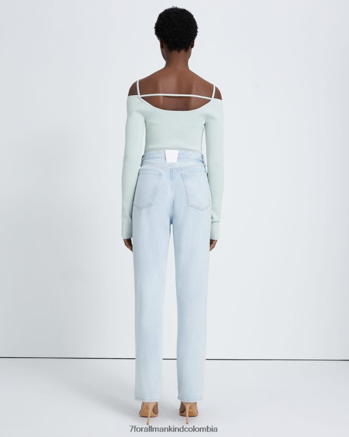 vestir 7 for All Mankind denim brillo fácil recto en isadora JBNRD317