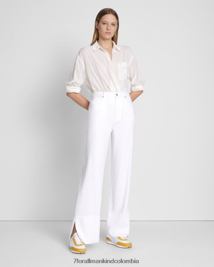 vestir 7 for All Mankind pantalón denim lustre en blanco brillante JBNRD227