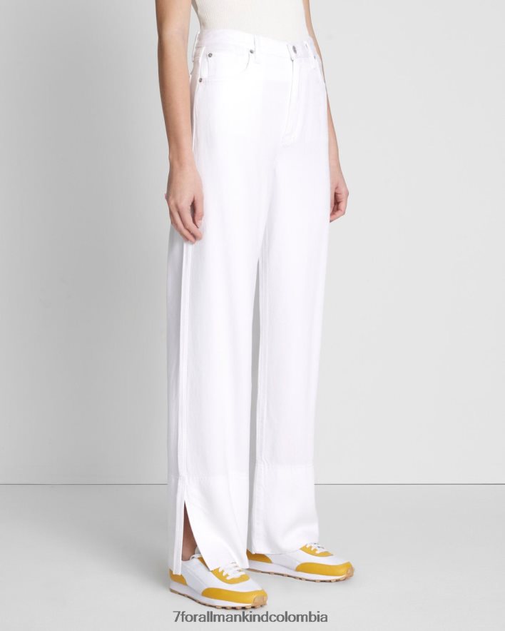 vestir 7 for All Mankind pantalón denim lustre en blanco brillante JBNRD227