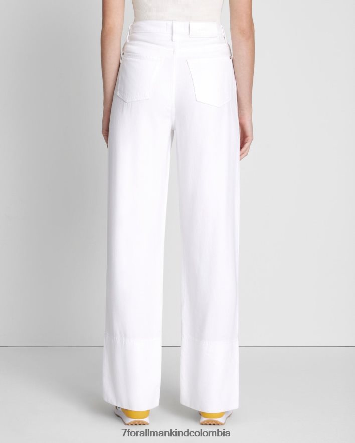 vestir 7 for All Mankind pantalón denim lustre en blanco brillante JBNRD227