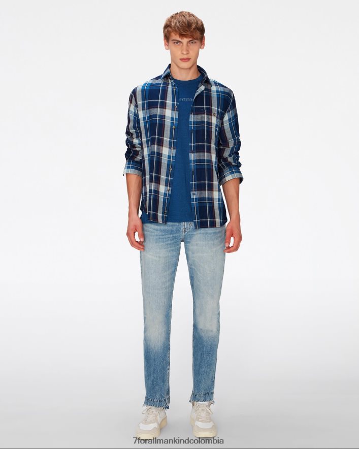 vestir 7 for All Mankind recortado recto en azul vintage JBNRD610