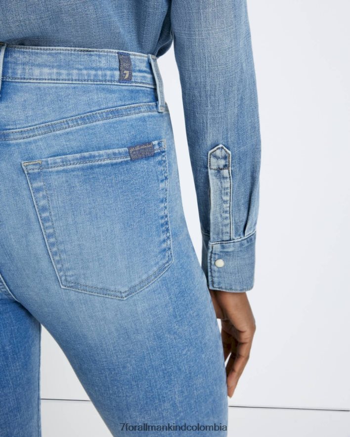 vestir 7 for All Mankind skinny tobilleros de talle alto en color anís JBNRD310