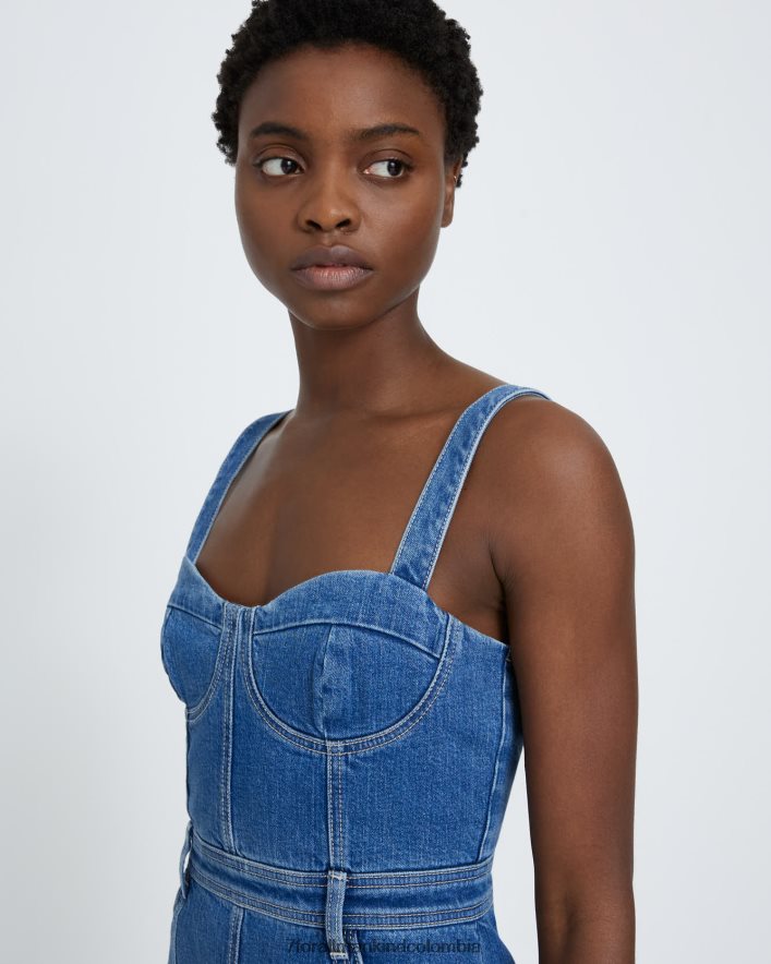 vestir 7 for All Mankind Vestido bustier de denim de belleza con diseño Diana JBNRD202