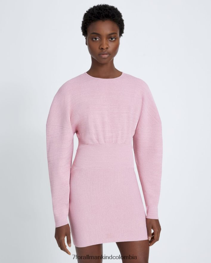 vestir 7 for All Mankind Vestido estilo jersey ajustado de canalé en color rubor JBNRD444