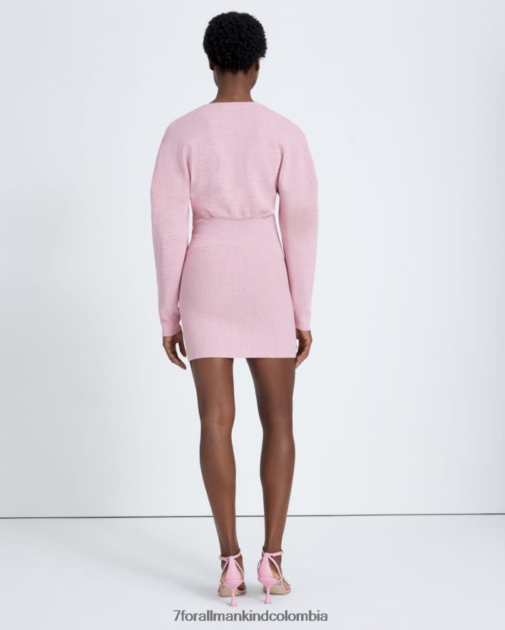 vestir 7 for All Mankind Vestido estilo jersey ajustado de canalé en color rubor JBNRD444