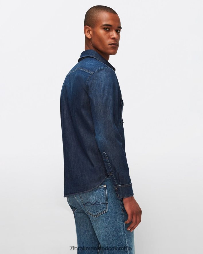 vestir 7 for All Mankind Camisa estilo western Stretch Tek en primaria JBNRD661