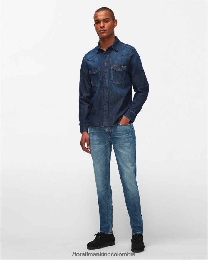 vestir 7 for All Mankind Camisa estilo western Stretch Tek en primaria JBNRD661
