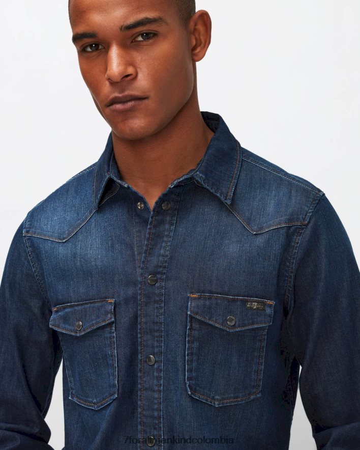 vestir 7 for All Mankind Camisa estilo western Stretch Tek en primaria JBNRD661