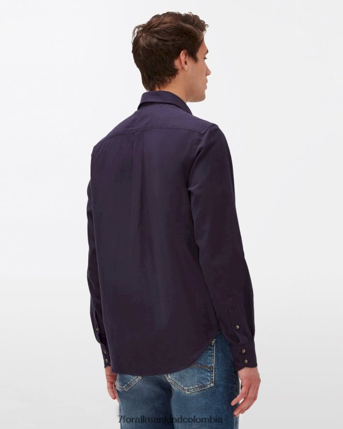 vestir 7 for All Mankind Camisa utilitaria con dos bolsillos en azul marino JBNRD711