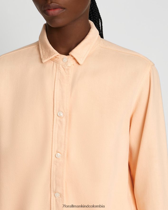 vestir 7 for All Mankind Camisa vaquera clásica con botones y brillo en Prairie Sunset JBNRD299