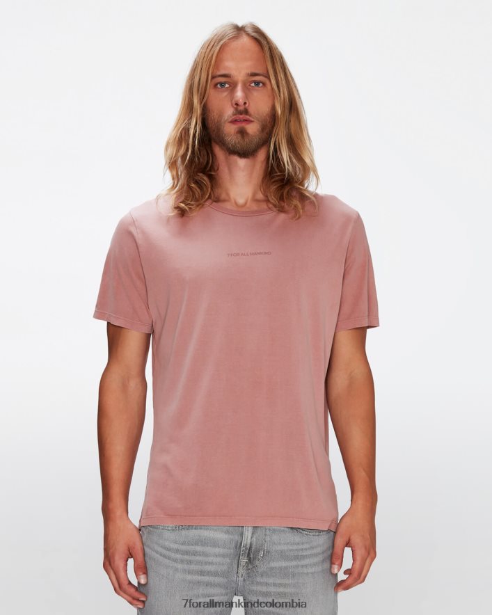 vestir 7 for All Mankind Camiseta de tinte mineral en ladrillo quemado. JBNRD714