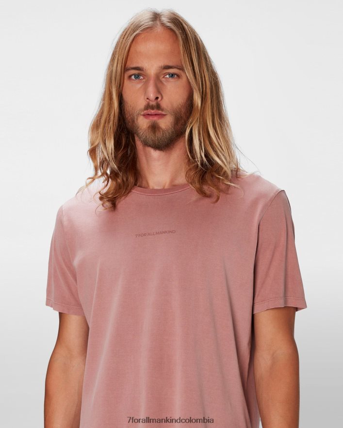 vestir 7 for All Mankind Camiseta de tinte mineral en ladrillo quemado. JBNRD714