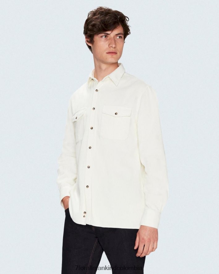 vestir 7 for All Mankind Sobrecamisa de pana en color hueso JBNRD719